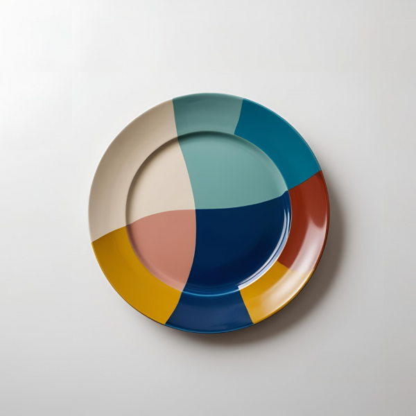 Assiette plate - 24 cm - Multicolores